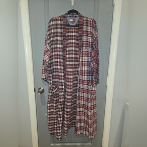 Vintage Tommy Hilfiger Multicolor Plaid Robe